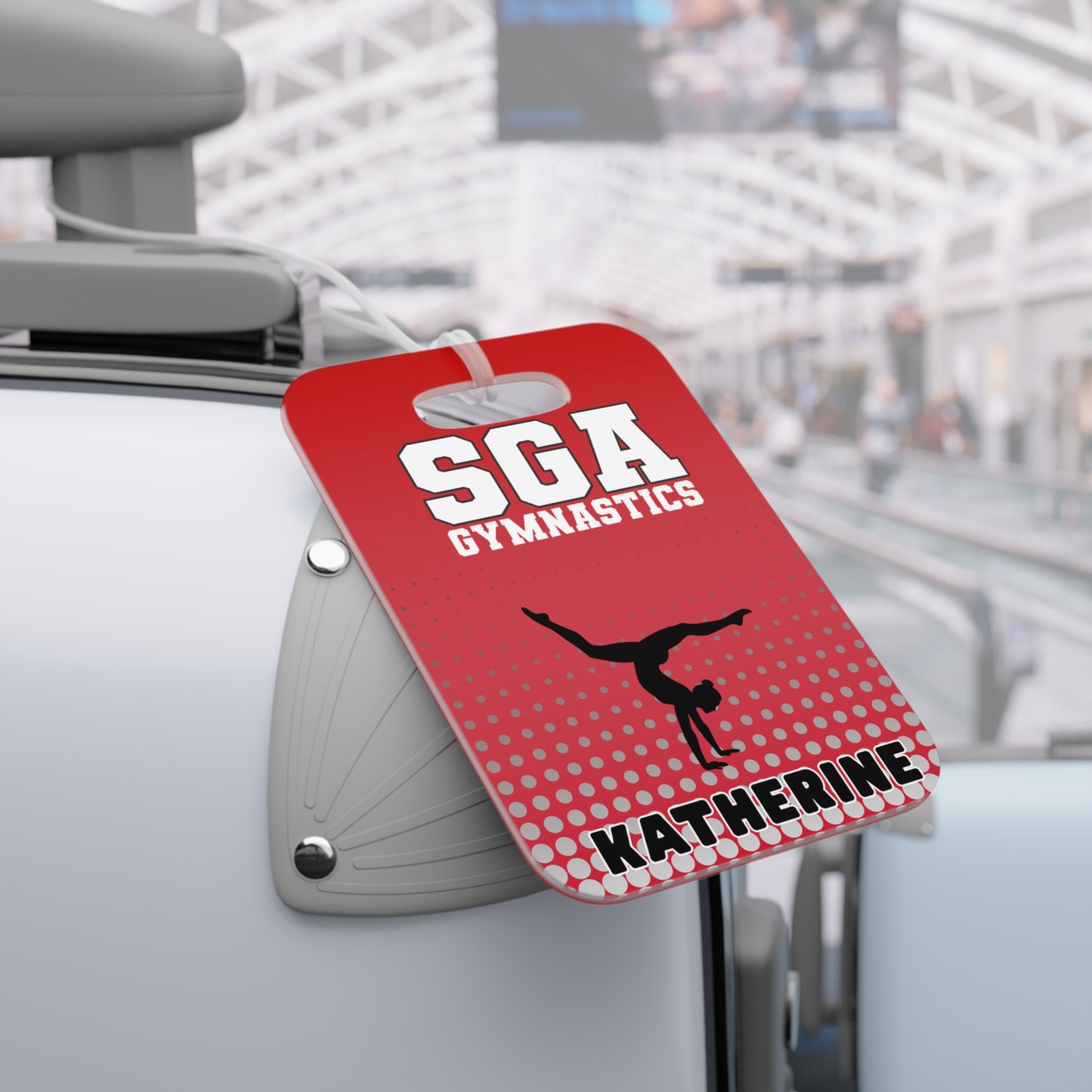 Personalized Gymnastics Bag Tag – 'SGA Gymnastics' with Name