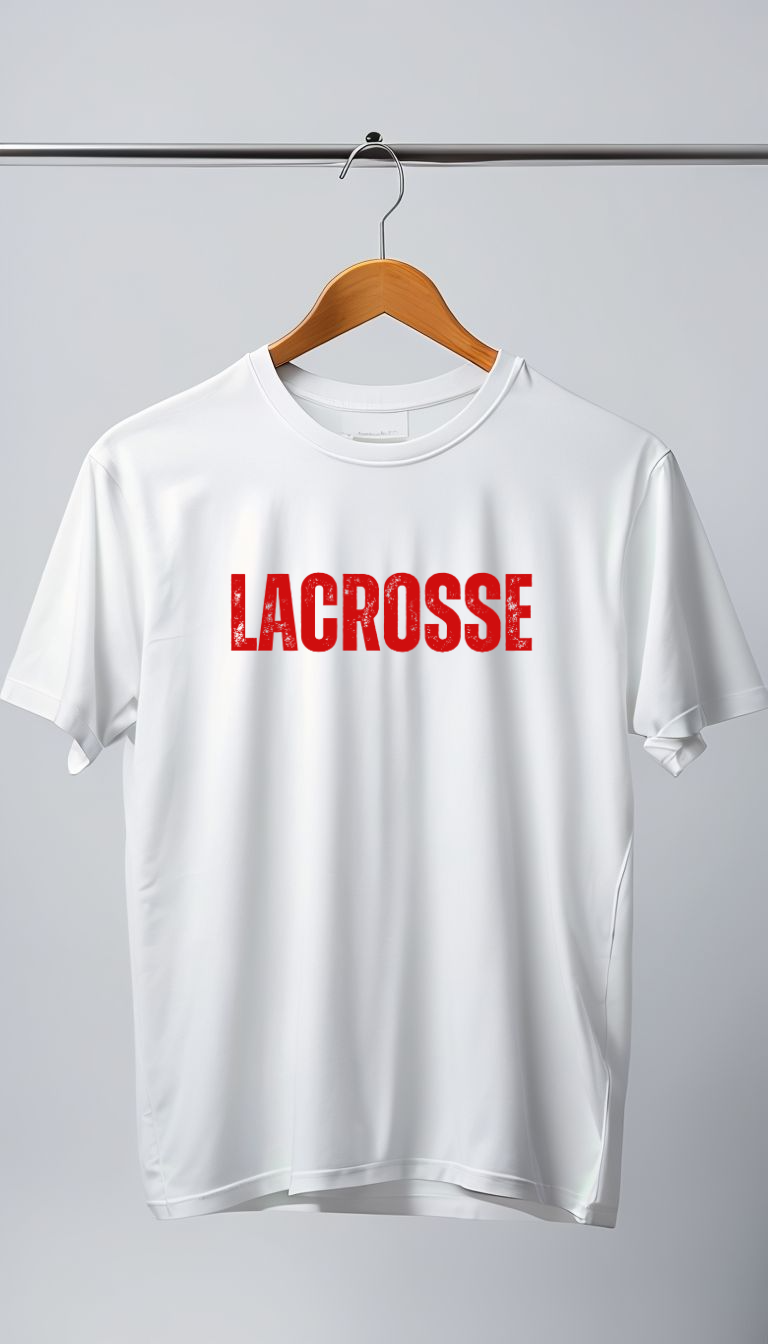 Red Lacrosse and Bows Short Sleeve Tee