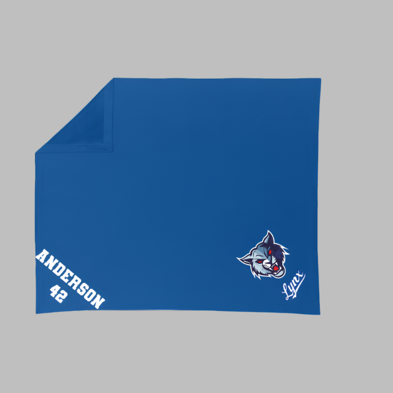 Custom Sweatshirt Blanket with Lynx Logo