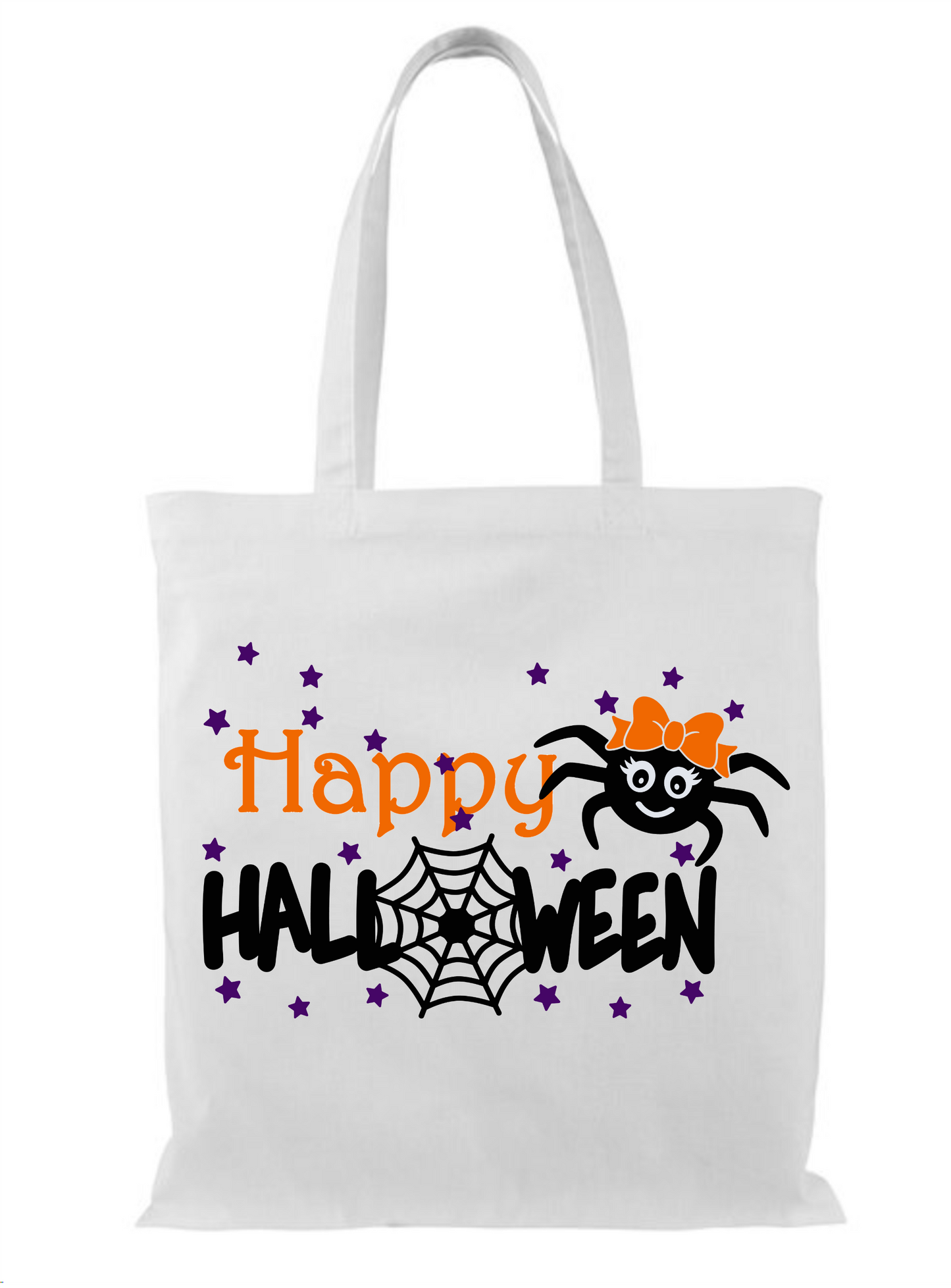 Halloween Trick or Treat Bag Hairbow Spider