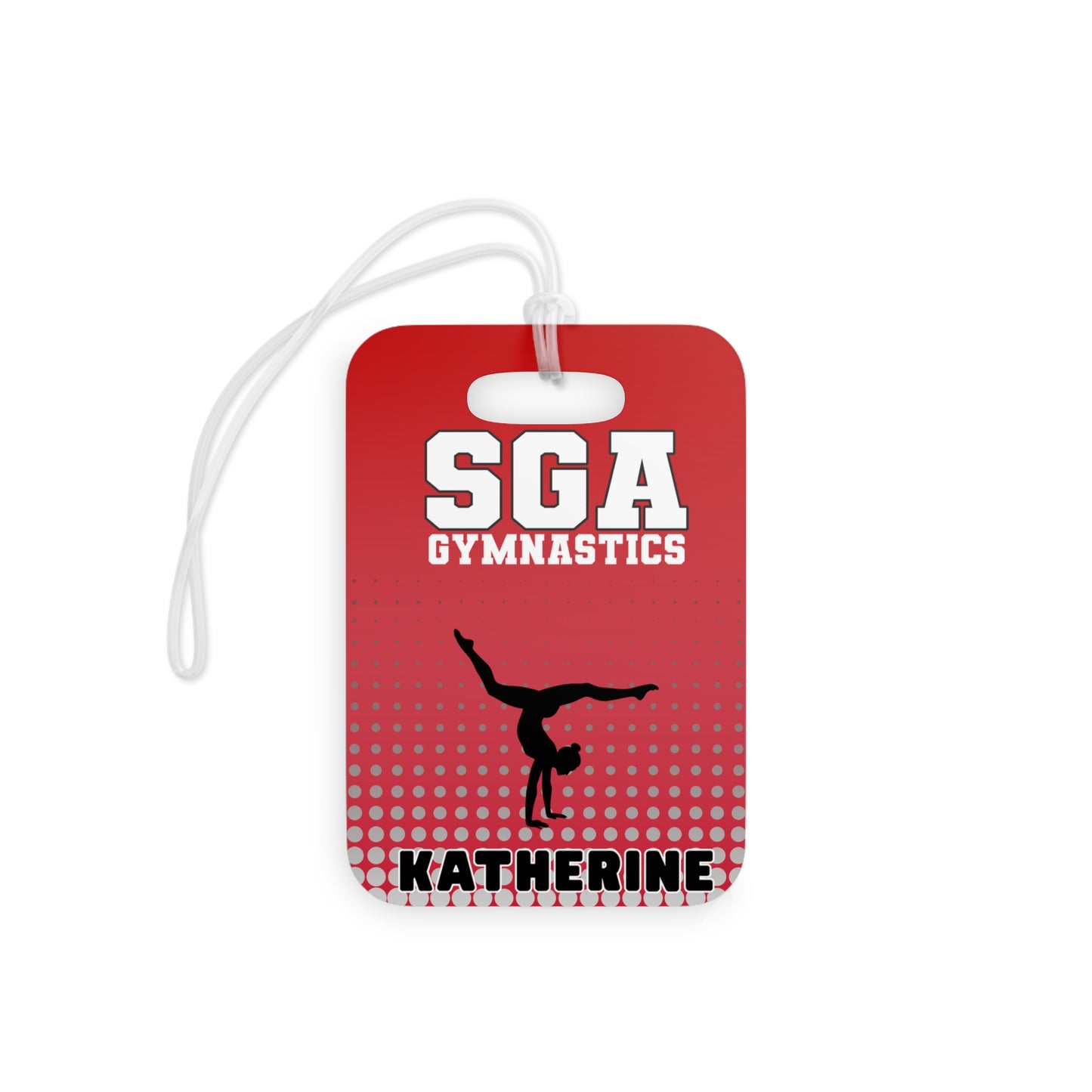 Personalized Gymnastics Bag Tag – 'SGA Gymnastics' with Name