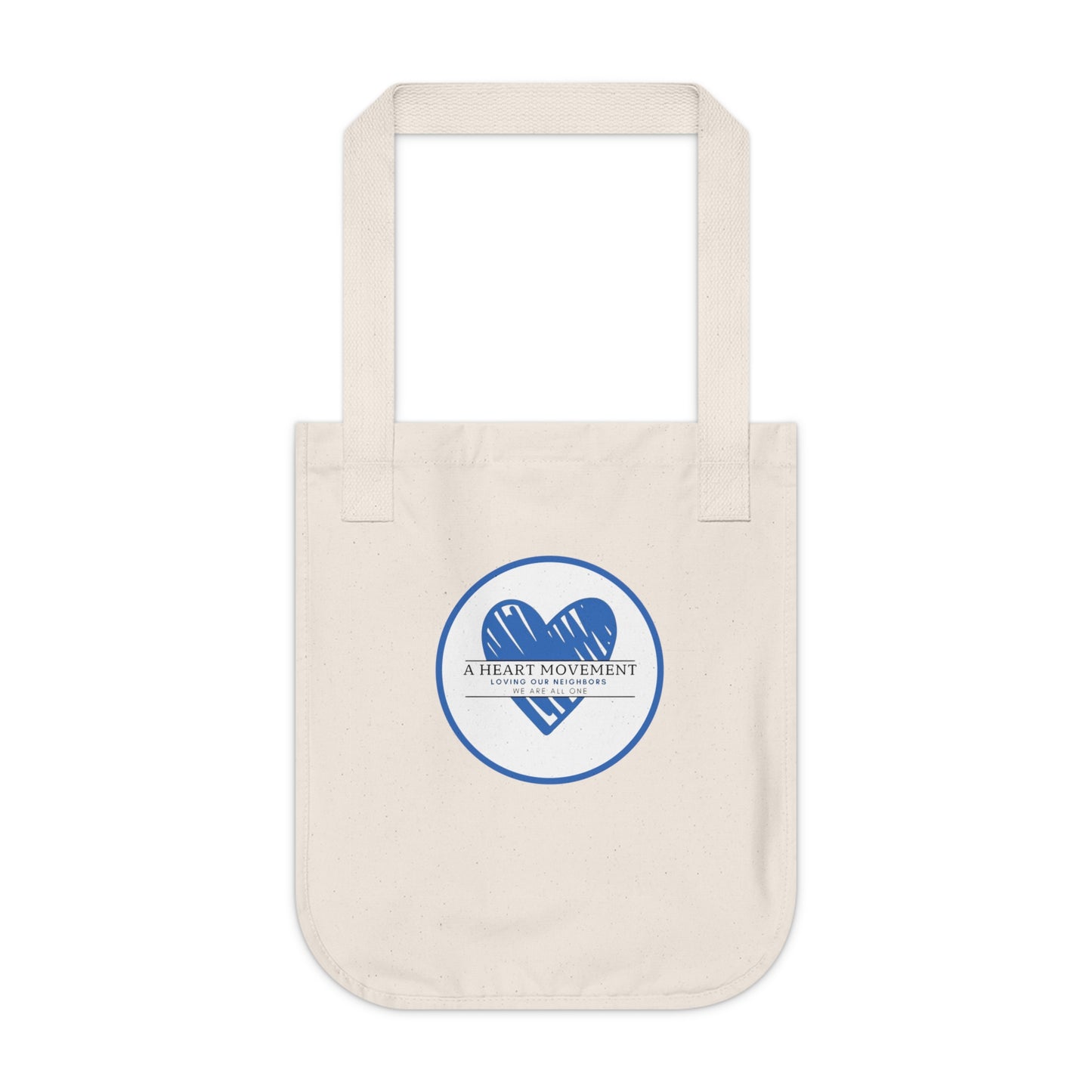 Tote Bag — "A Heart Movement" Organic Canvas Eco Tote