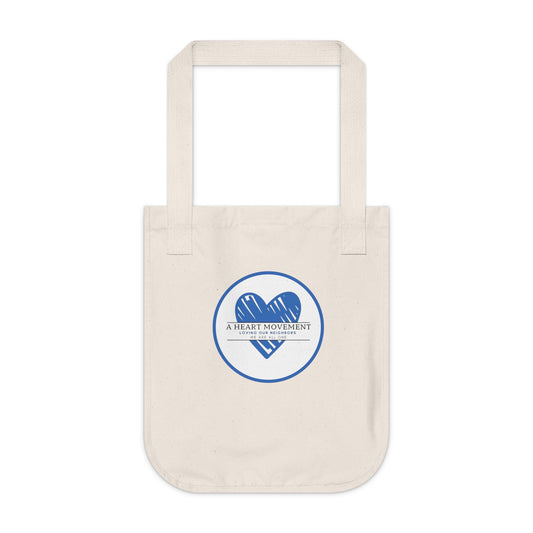 Tote Bag — "A Heart Movement" Organic Canvas Eco Tote