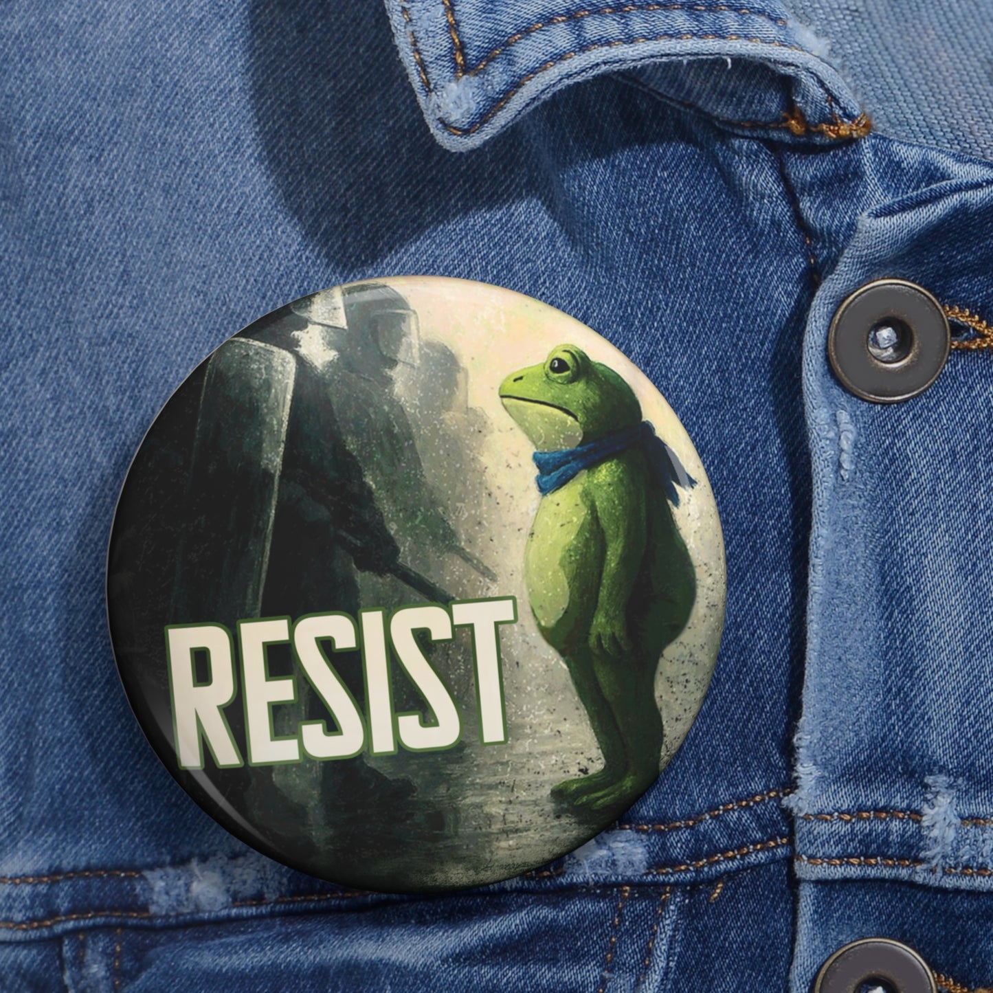 Resist Political Pin Button — Activist Protest Badge