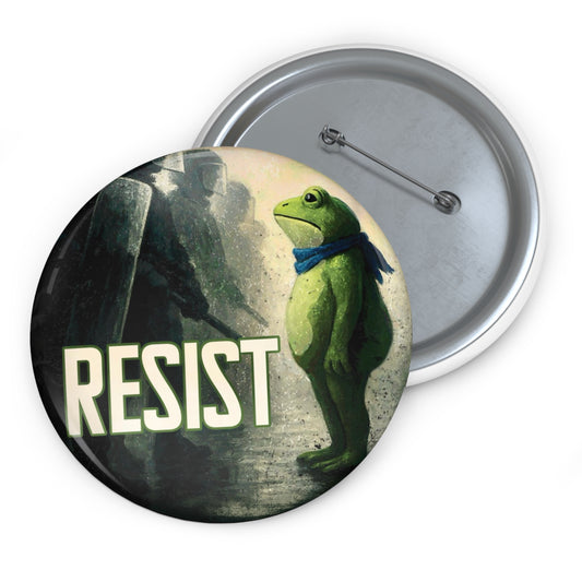 Resist Political Pin Button — Activist Protest Badge