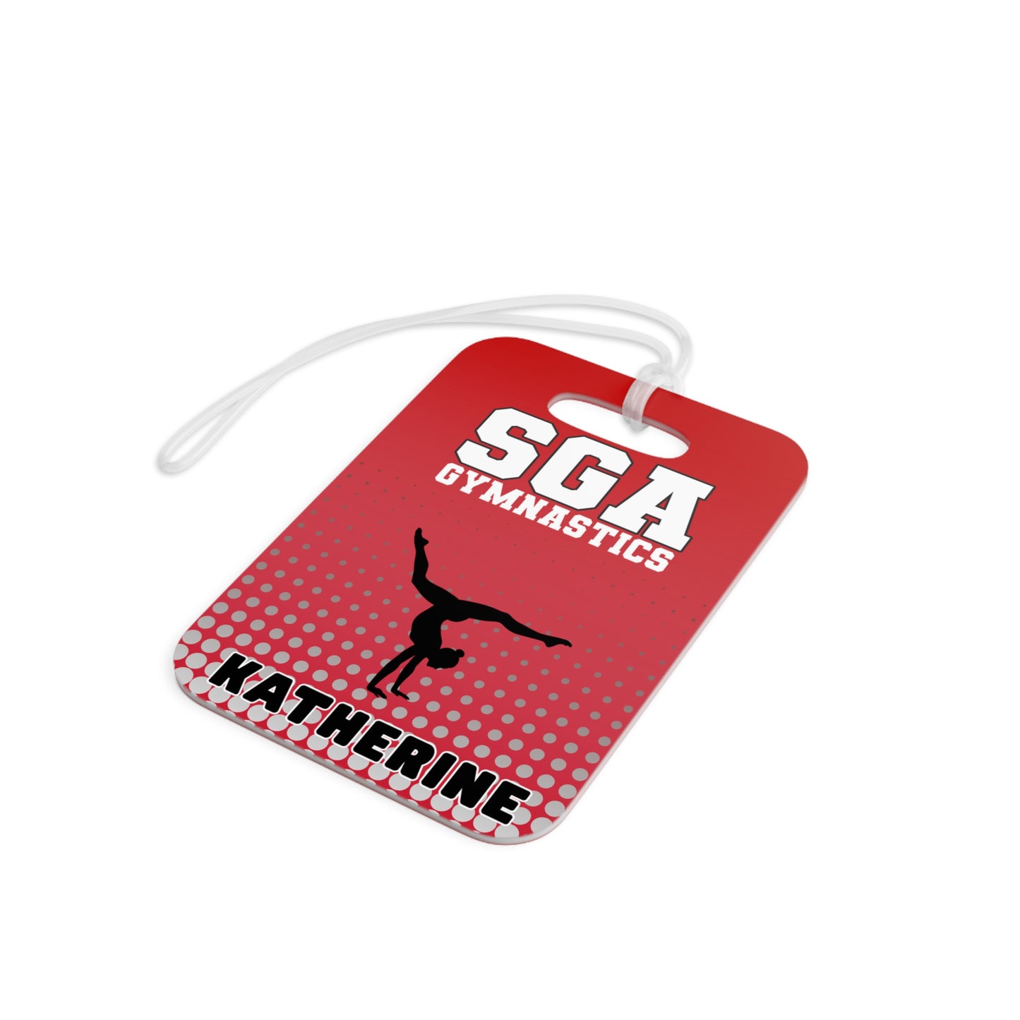 Personalized Gymnastics Bag Tag – 'SGA Gymnastics' with Name