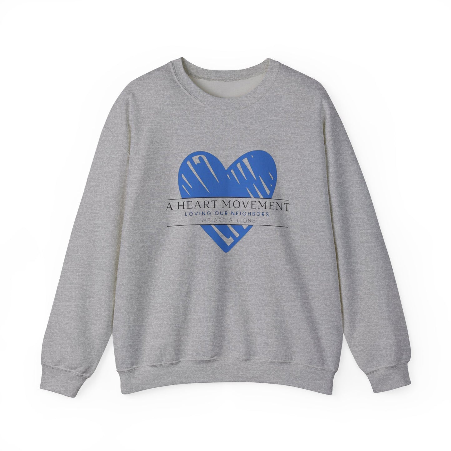 Crewneck Sweatshirt — "A Heart Movement" Blue Heart