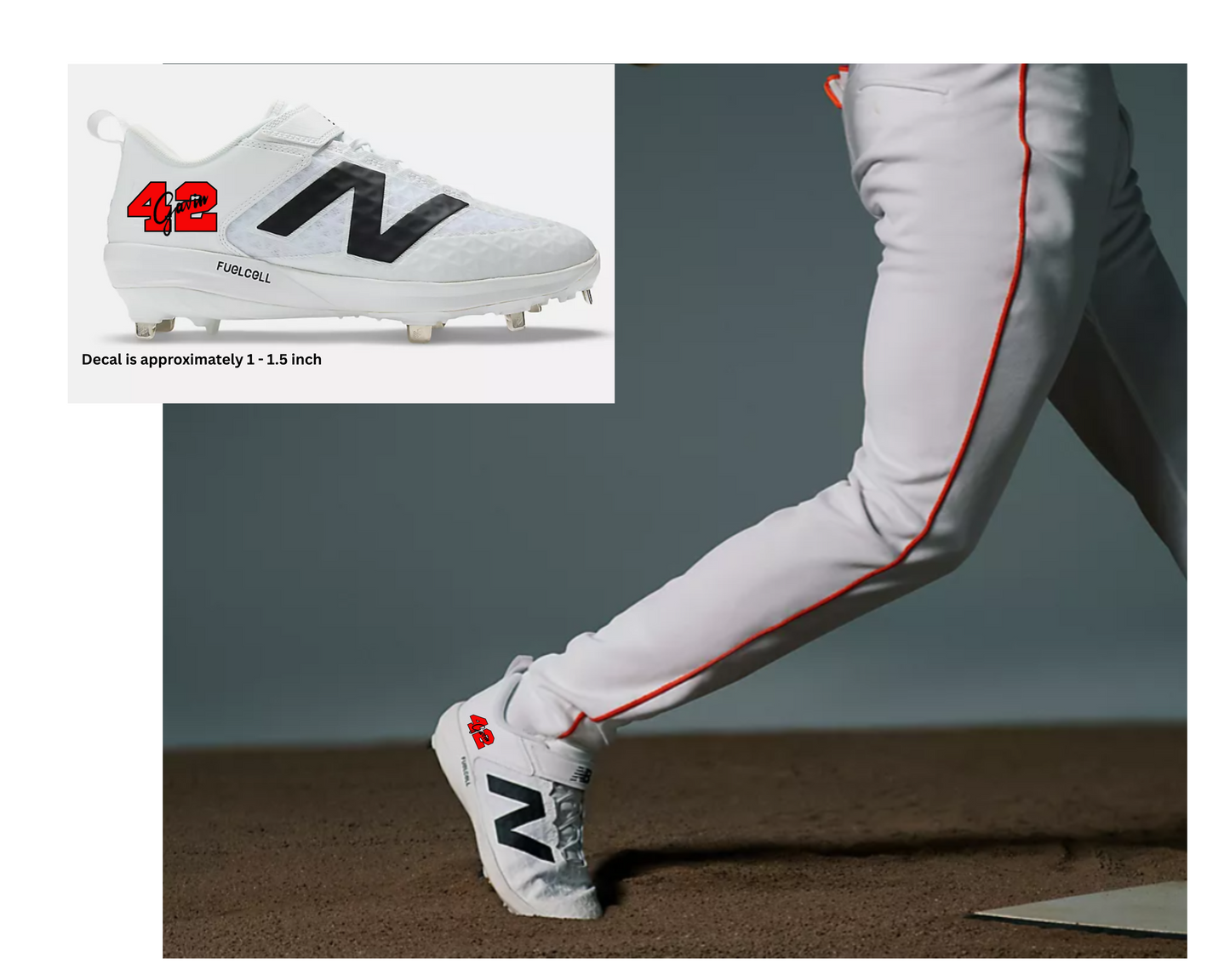 Custom Cleats Decal-Set of 2