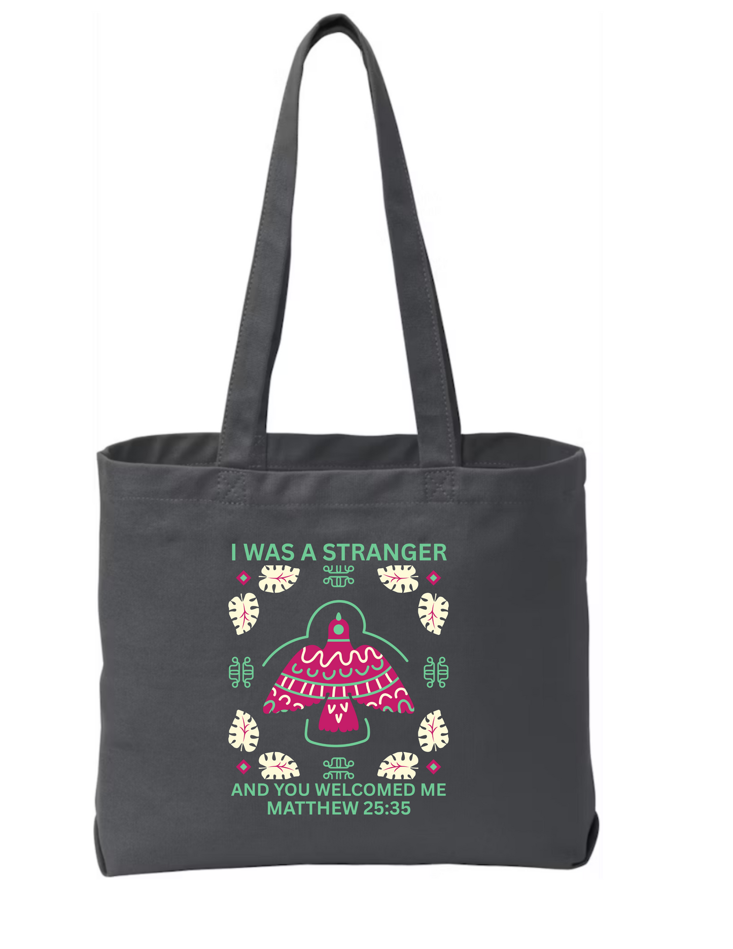 I was a stranger tote bag