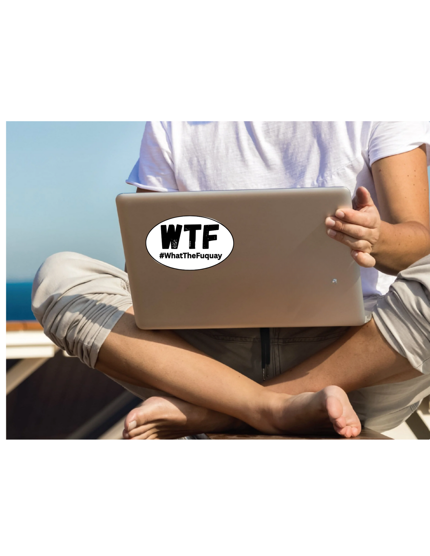 #WhatTheFuquay Waterproof Sticker