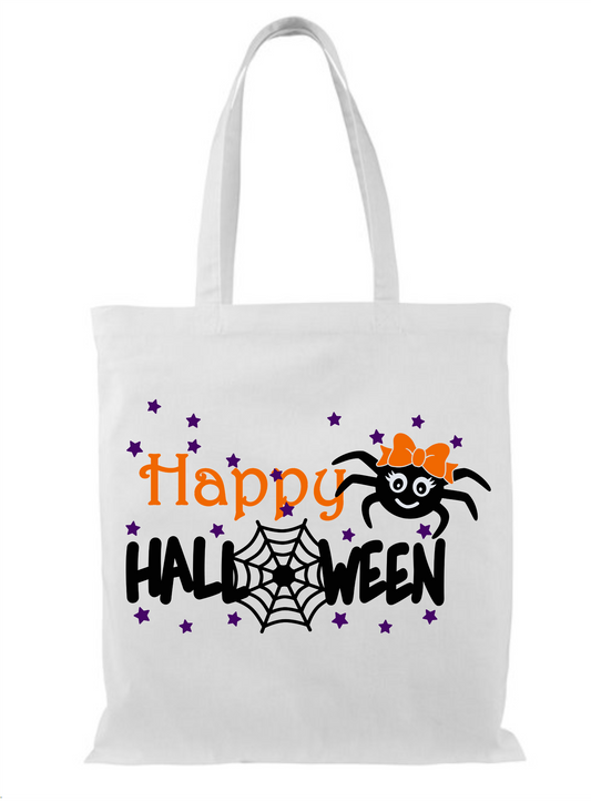 Halloween Trick or Treat Bag Hairbow Spider